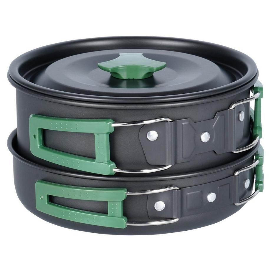 Redcliffs Ensemble de cuisine de camping compact : casserole, poêle, bouilloire  