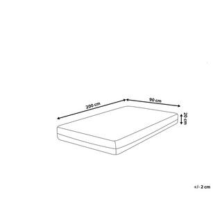 Beliani Memory-Schaummatratze aus Polyester GLEE - Hart (H3)  