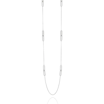 STYLES lange Halskette aus Silber und Zirkonoxiden