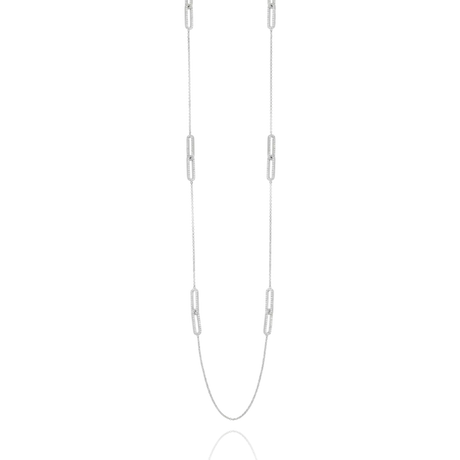 Charles Garnier  STYLES lange Halskette aus Silber und Zirkonoxiden 