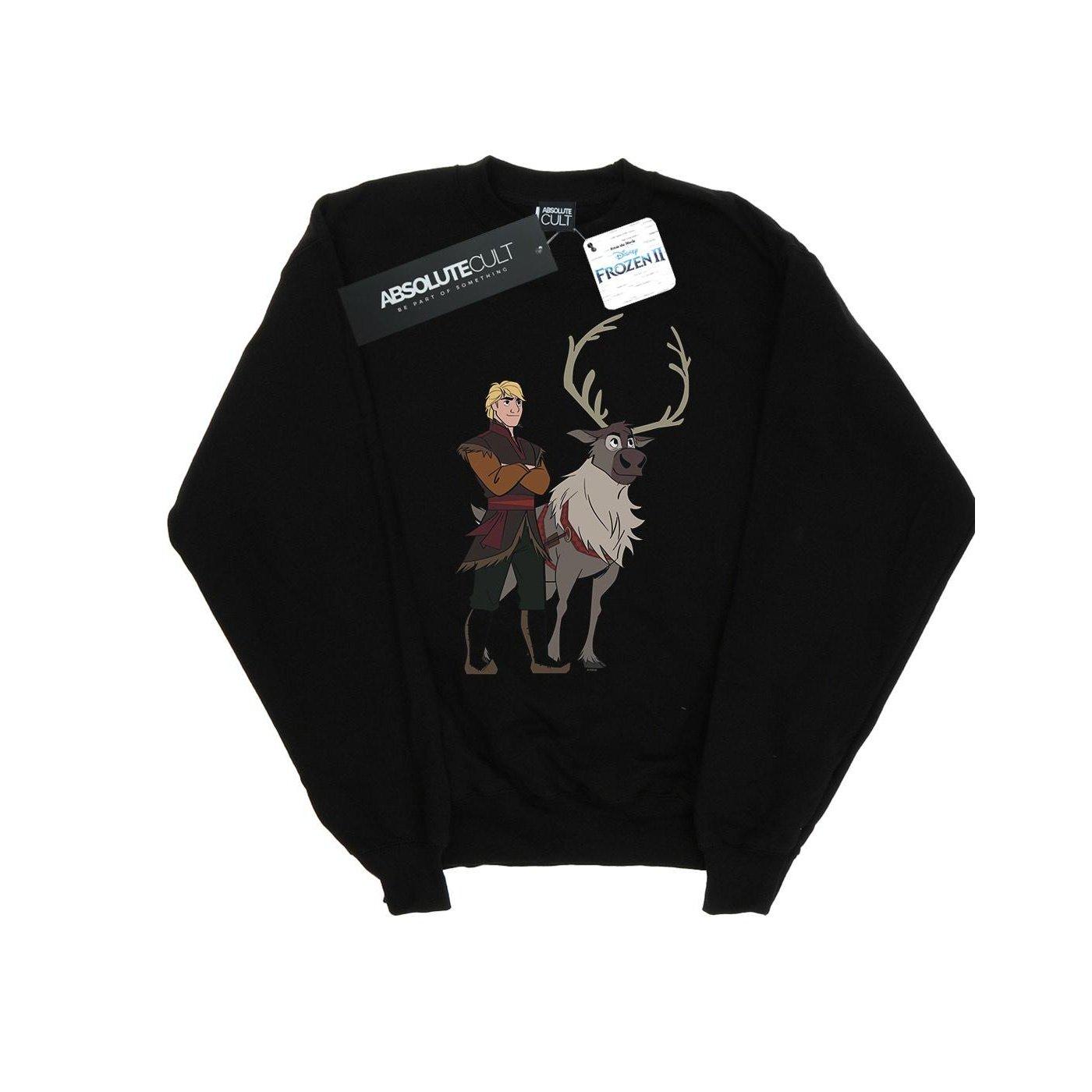 Image of Frozen 2 Sven And Kristoff Sweatshirt Unisex Schwarz 104