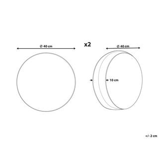 Beliani Gartenkissen 2er Set aus Polyester Modern ARENZANO  