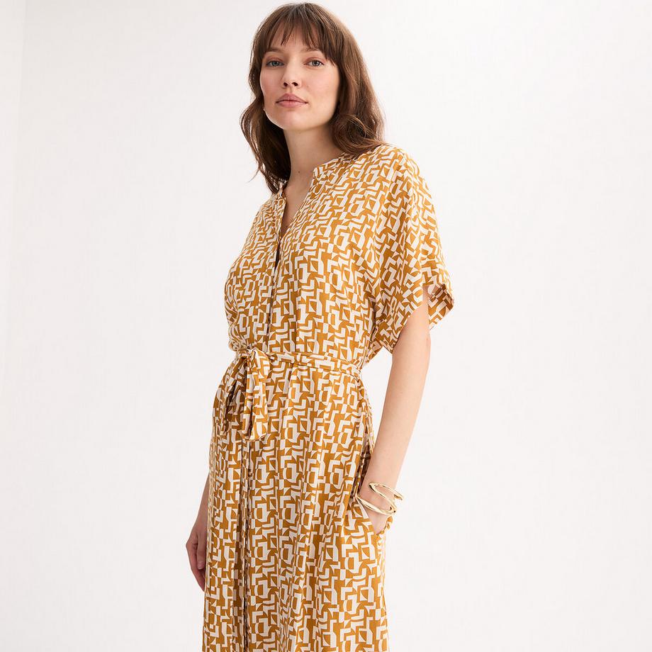 La Redoute Collections Ausgestelltes Kleid mit grafischem Print  