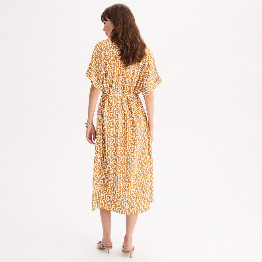 La Redoute Collections Ausgestelltes Kleid mit grafischem Print  