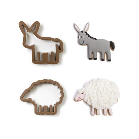 Decora Ausstecher Set Esel und Schaf, 2-teilig  