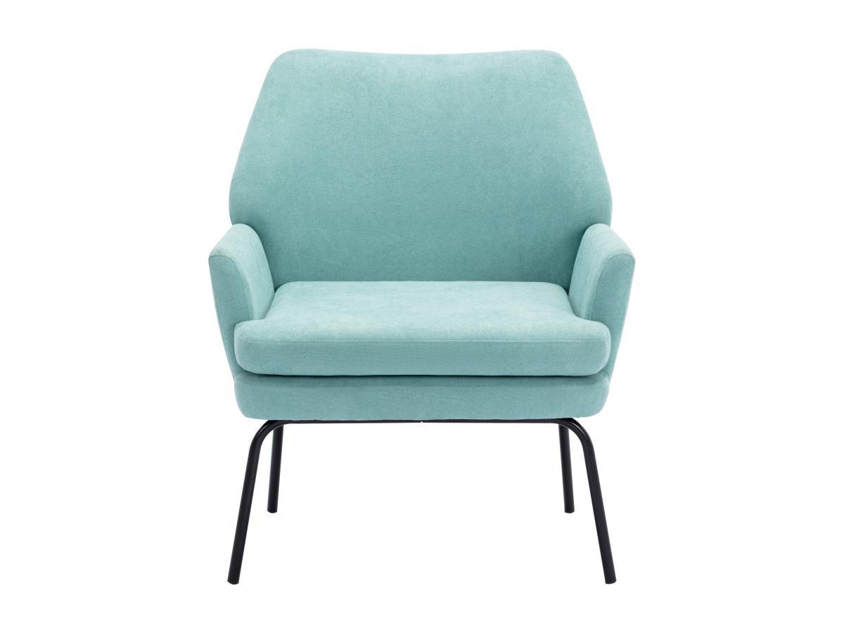 Vente-unique Fauteuil en tissu vert d'eau PALMARELO  