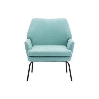 Vente-unique Fauteuil en tissu vert d'eau PALMARELO  