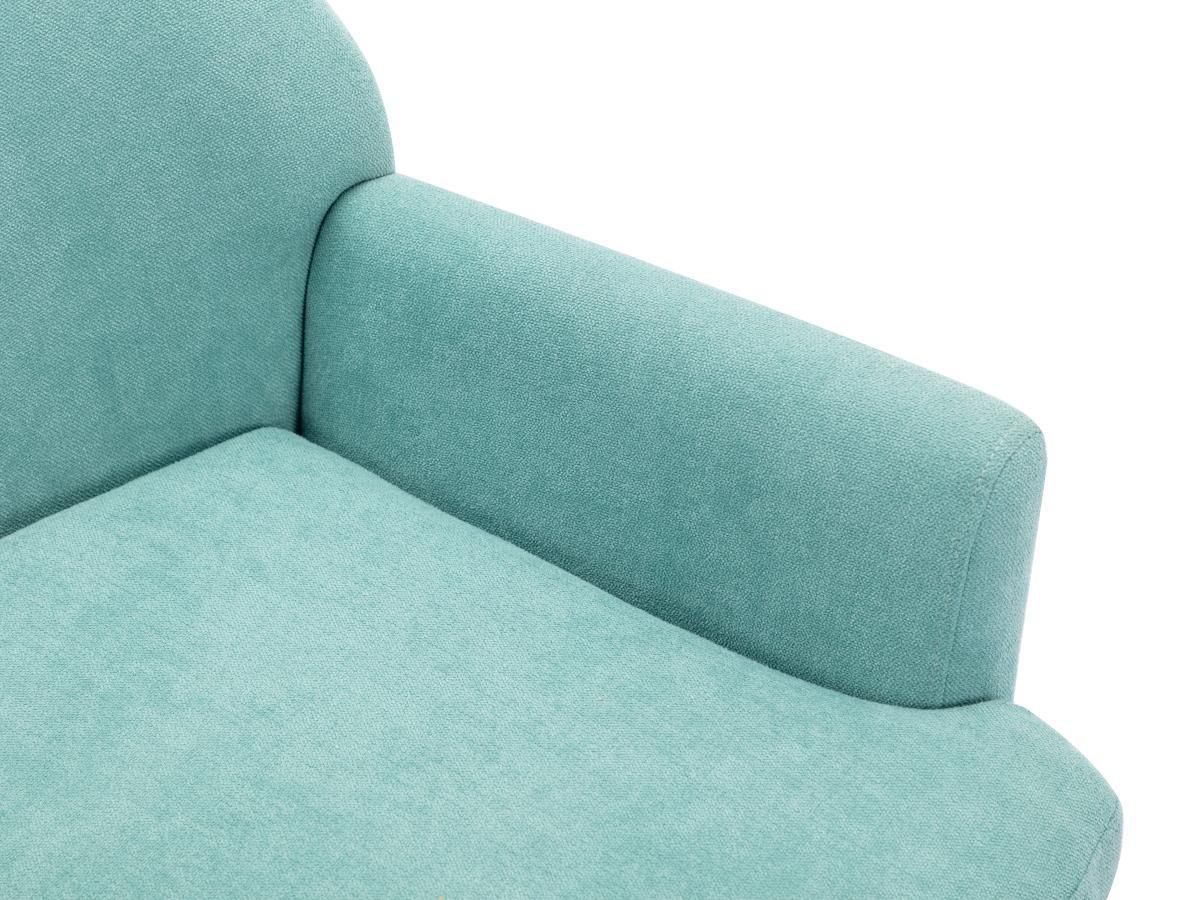 Vente-unique Fauteuil en tissu vert d'eau PALMARELO  