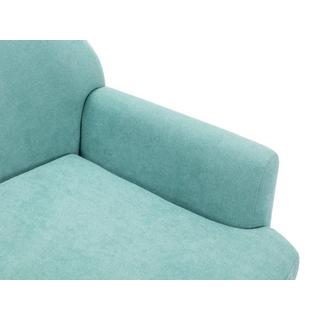 Vente-unique Fauteuil en tissu vert d'eau PALMARELO  