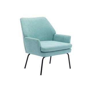 Vente-unique Fauteuil en tissu vert d'eau PALMARELO  