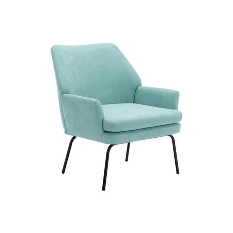 Vente-unique Fauteuil en tissu vert d'eau PALMARELO  