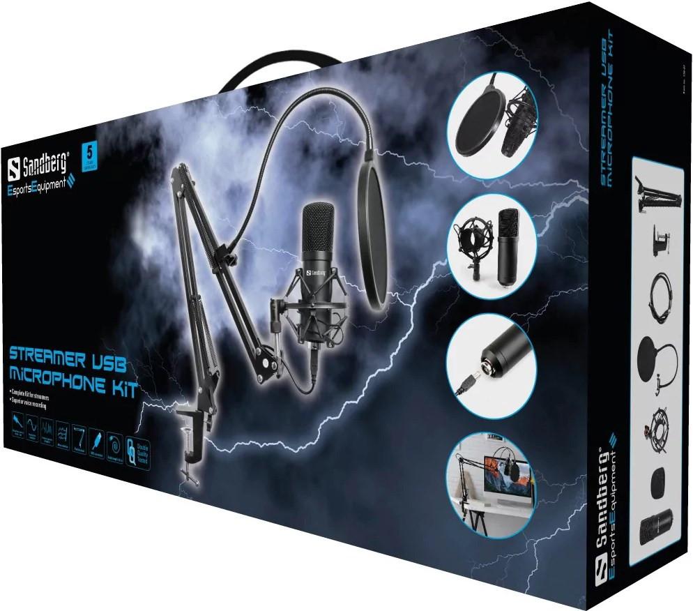 Sandberg  Streamer USB Microphone Kit 