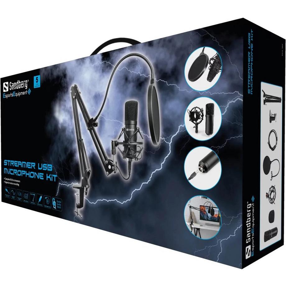 Sandberg  Streamer USB Microphone Kit 