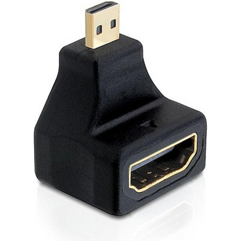 DeLock  DeLOCK Adaptateur HDMI, micro HDMI mâle vers HDMI femelle, noir 