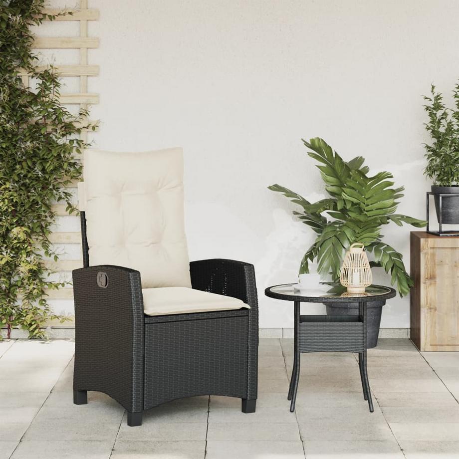 VidaXL Chaise de jardin inclinable rotin synthétique  