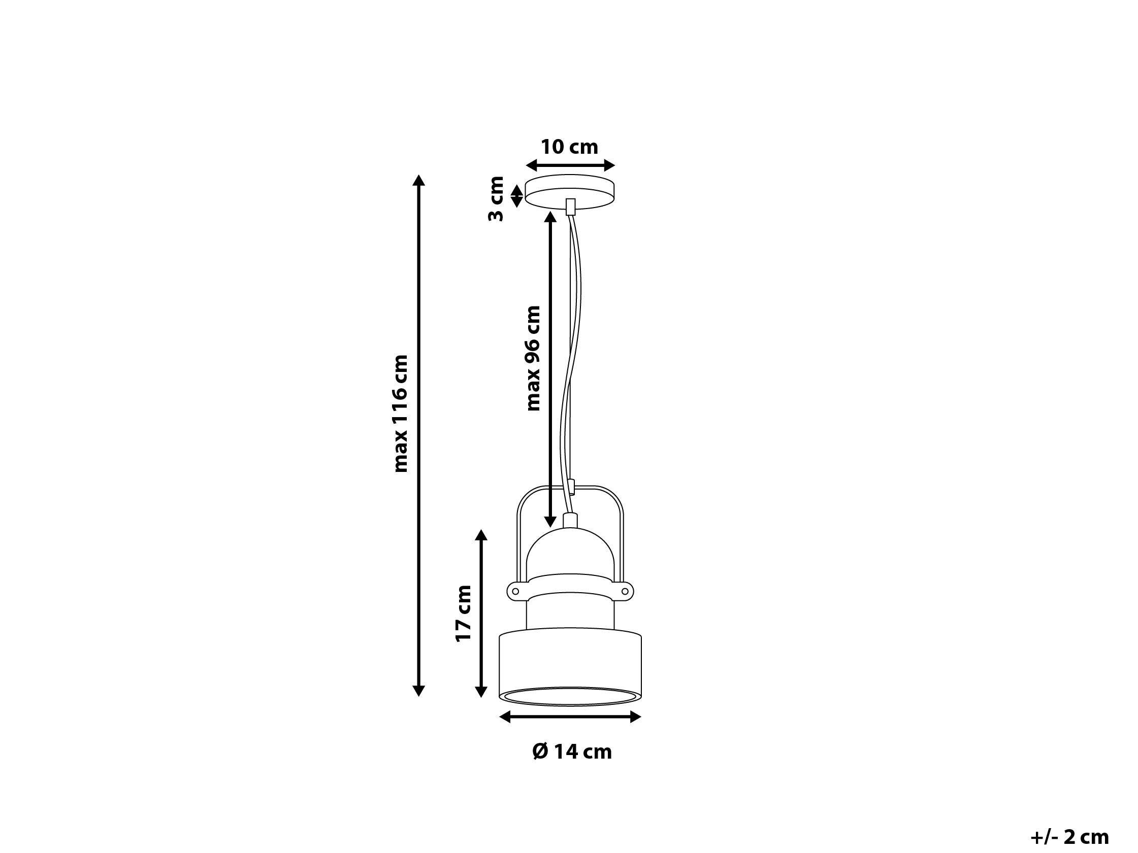 Beliani Lampe suspension en Béton Moderne VERDE  