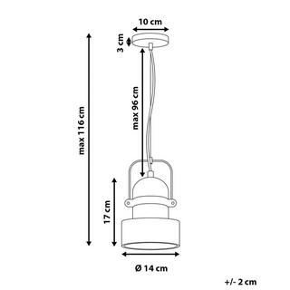 Beliani Lampe suspension en Béton Moderne VERDE  