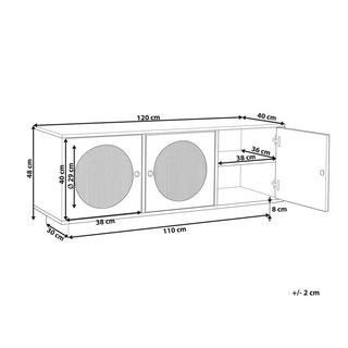 Beliani Credenza a 3 ante en Fibra a media densità (MDF) Boho UYUNI  