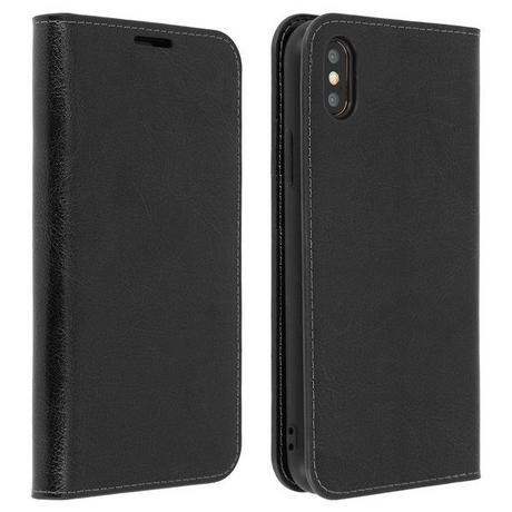 Avizar  Cover Echtleder iPhone XS Max Schwarz 