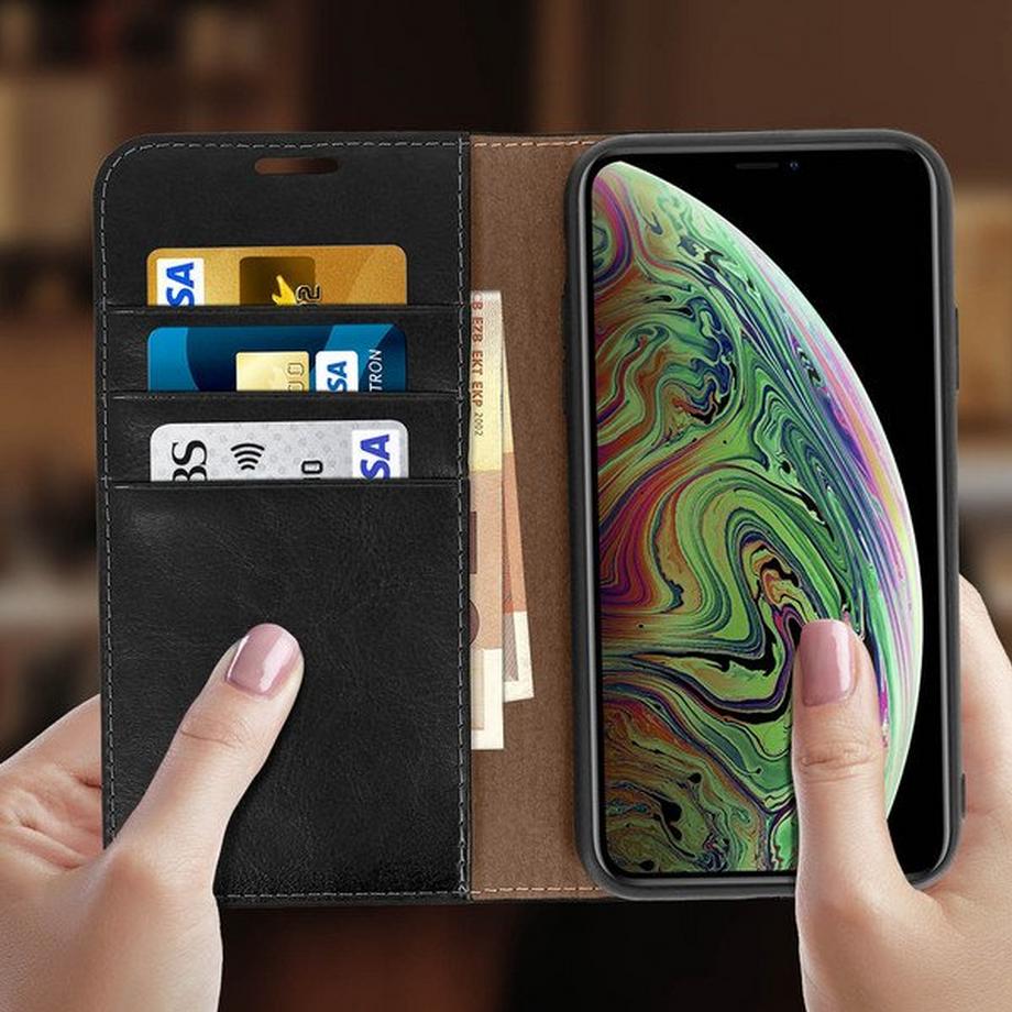 Avizar  Custodia Pelle Nera iPhone XS Max 