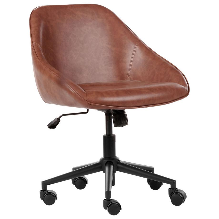 Beliani Schreibtischstuhl aus Kunstleder Retro BARDSDALE  