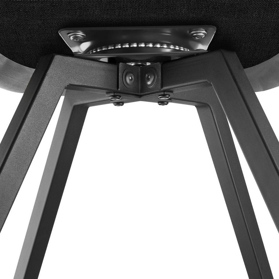 Tectake Sedia girevole con braccioli Snug  imbottito, in effetto velluto  