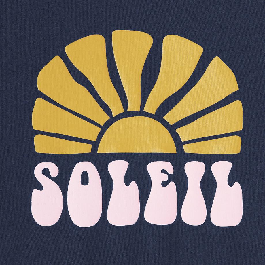 La Redoute Collections  T-Shirt mit rundem Ausschnitt & Sonnen-Print 