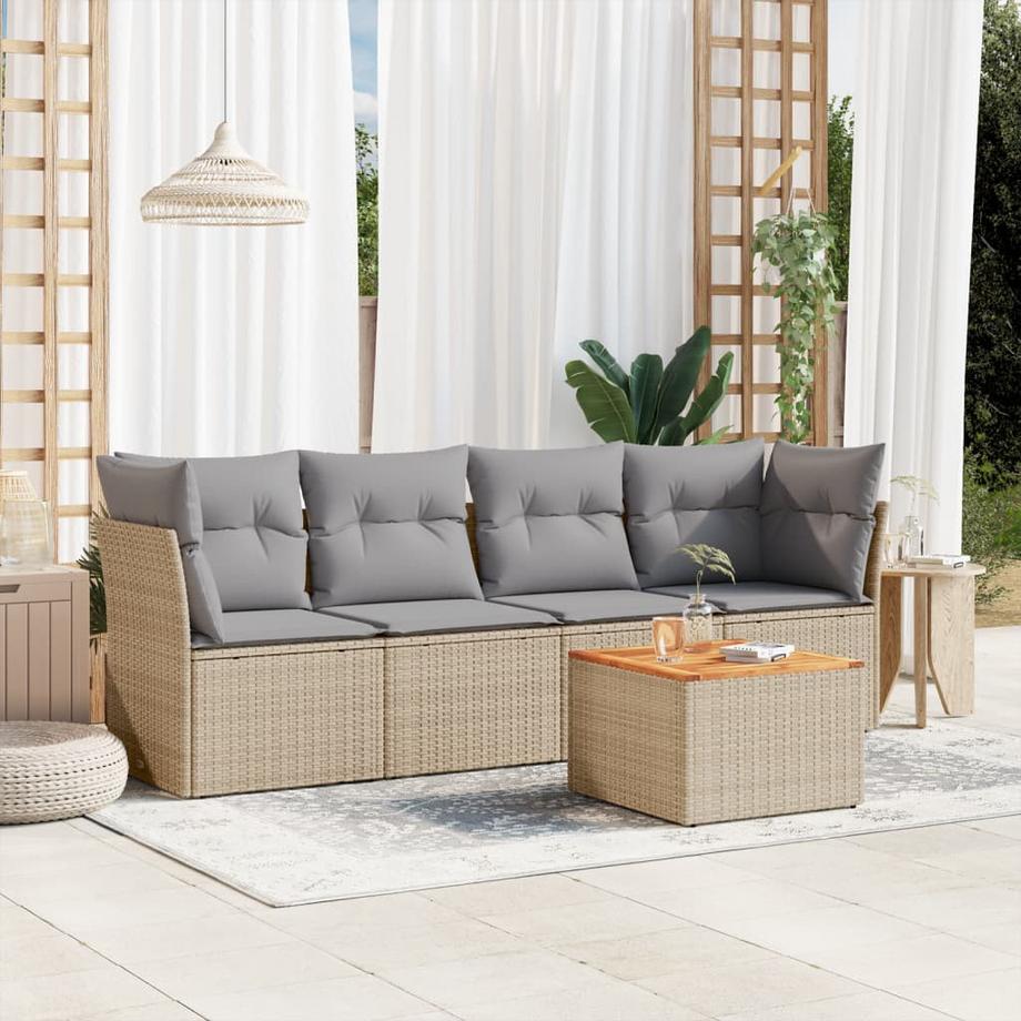 VidaXL Ensemble de canapés de jardin rotin synthétique  