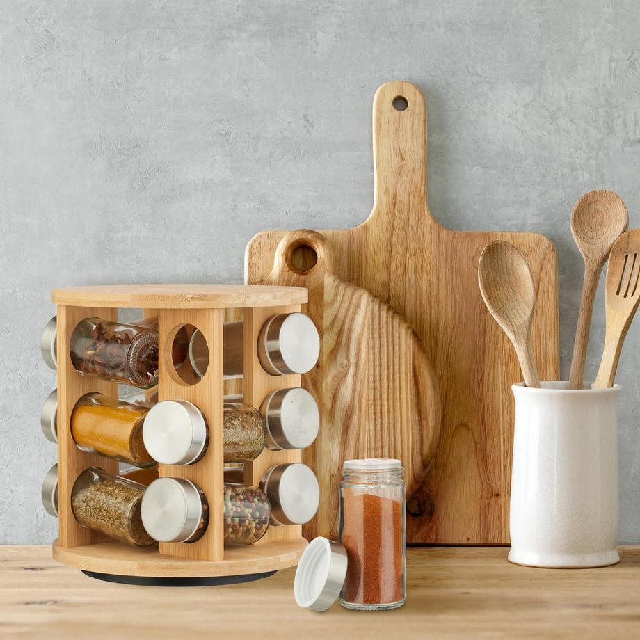 Northix Gewürzkarussell mit 12 Gläsern  