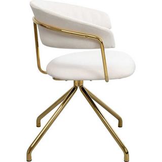 KARE Design Drehstuhl Belle Velvet creme  