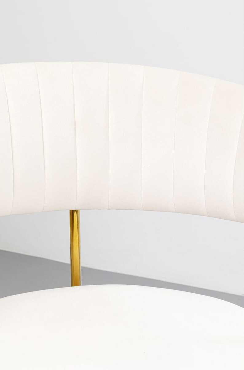 KARE Design Drehstuhl Belle Velvet creme  