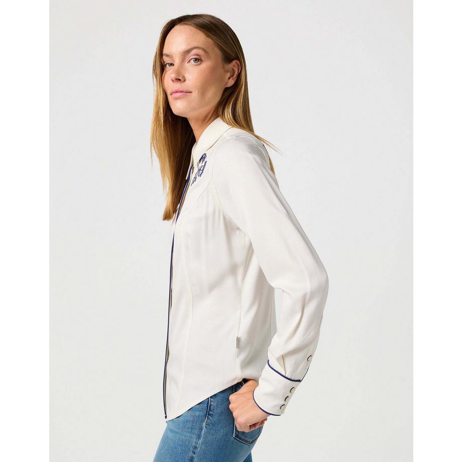 Wrangler Piped Western Langarmhemd  