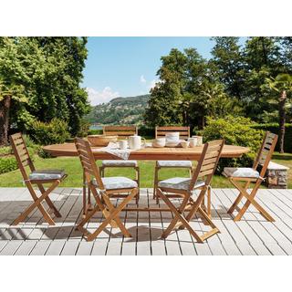 Beliani Gartenstuhlkissen 6er Set aus Polyester Modern TOLVE  
