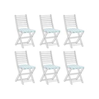 Beliani Gartenstuhlkissen 6er Set aus Polyester Modern TOLVE  