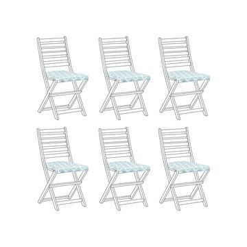 Lot de 6 coussins pour chaises de jardin en Polyester Moderne TOLVE