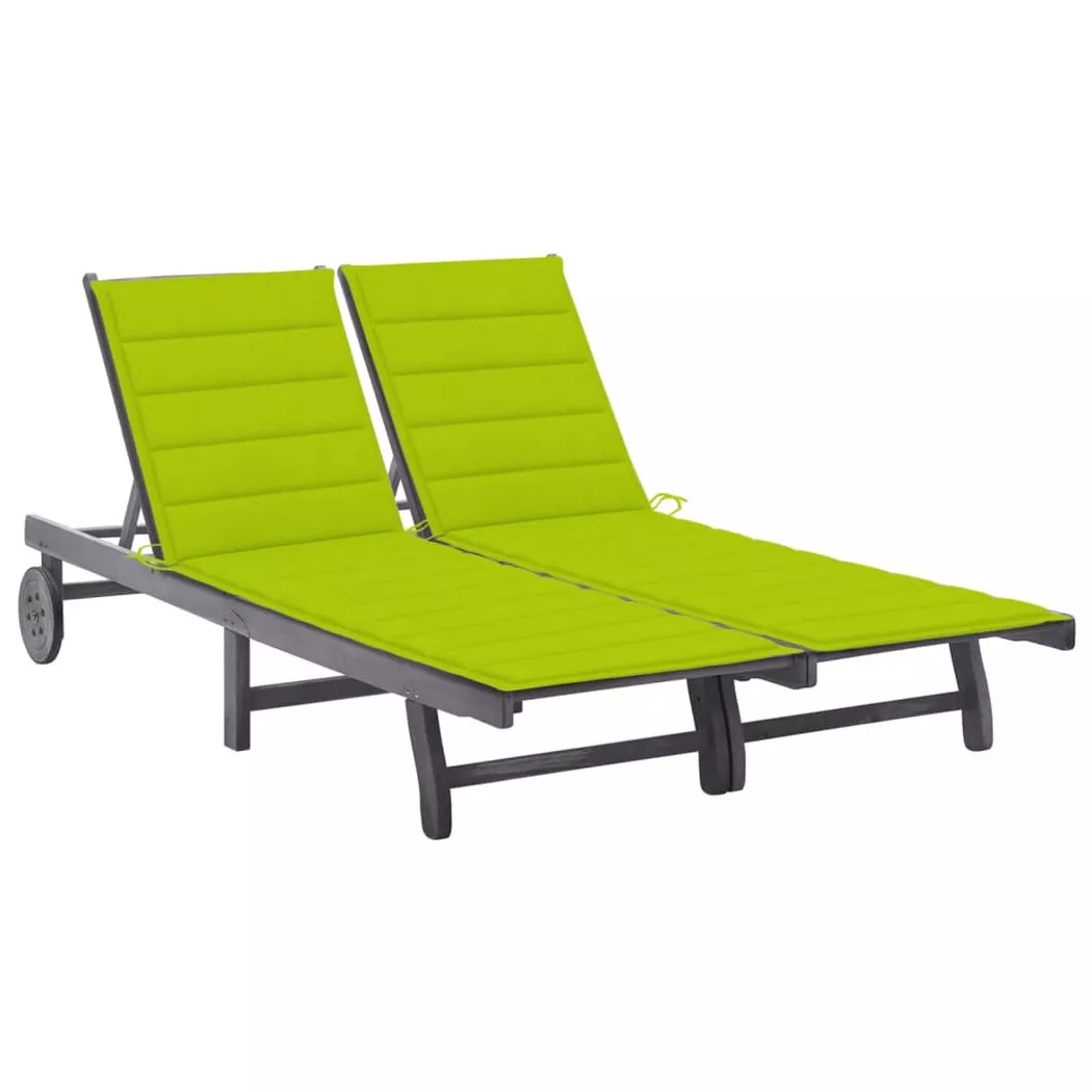 VidaXL - Sonnenliege akazienholz, One Size, Grau