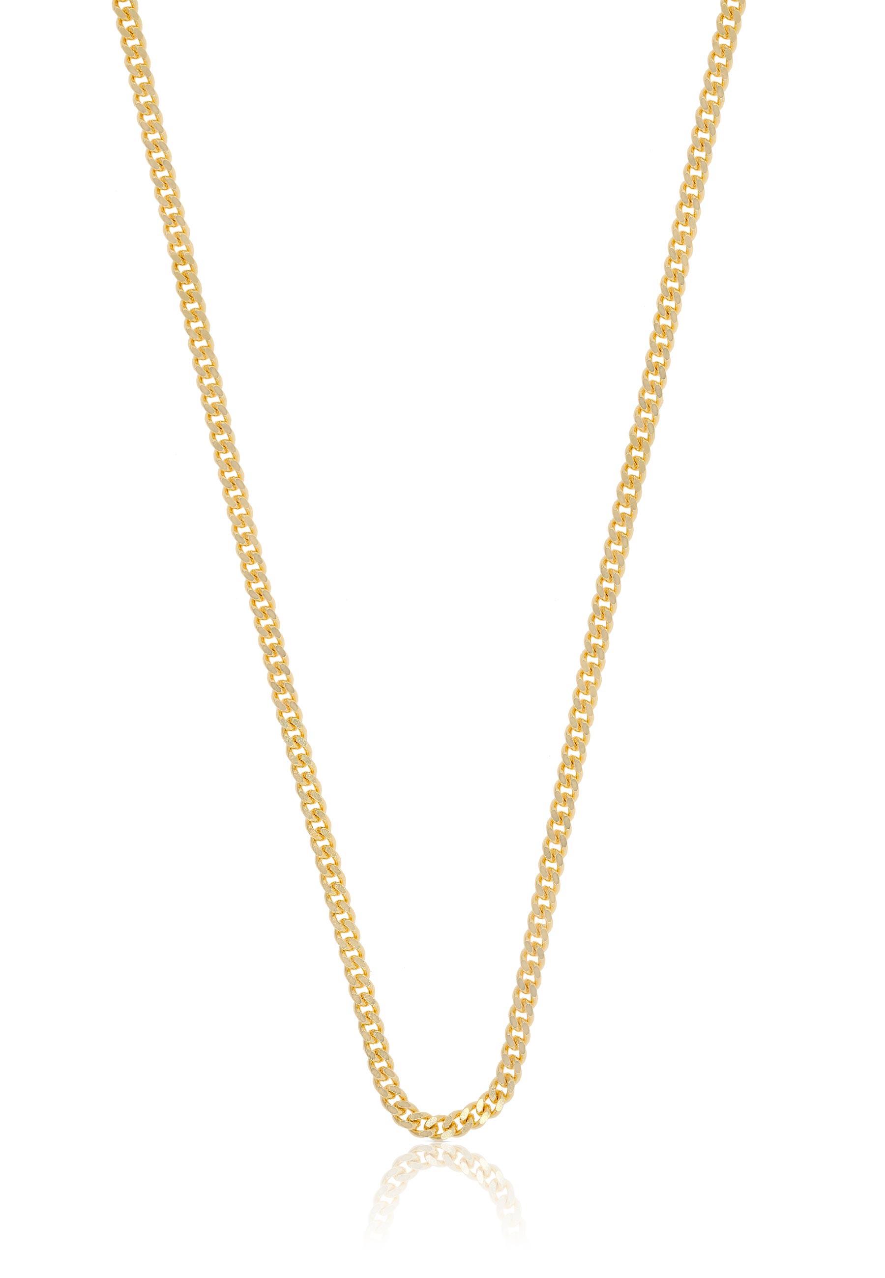 MUAU Schmuck  Collier gourmette or jaune 750, 1,7mm, 42cm 