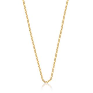 MUAU Schmuck  Collier gourmette or jaune 750, 1,7mm, 42cm 