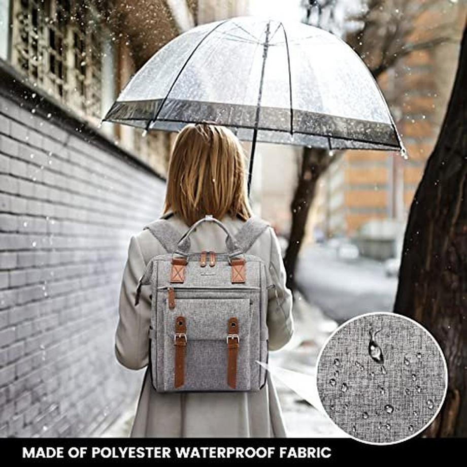 Only-bags.store Laptop Rucksack 15.6 Zoll Tagesrucksack mit USB Ladeanschluss Wasserdicht  