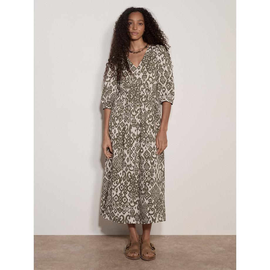 Robe midi en ikat