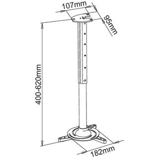 My Wall  Beweglicher Deckenhalter für Beamer mit Kugelgelenk, Belastung bis 15 kg, einstellbarer 