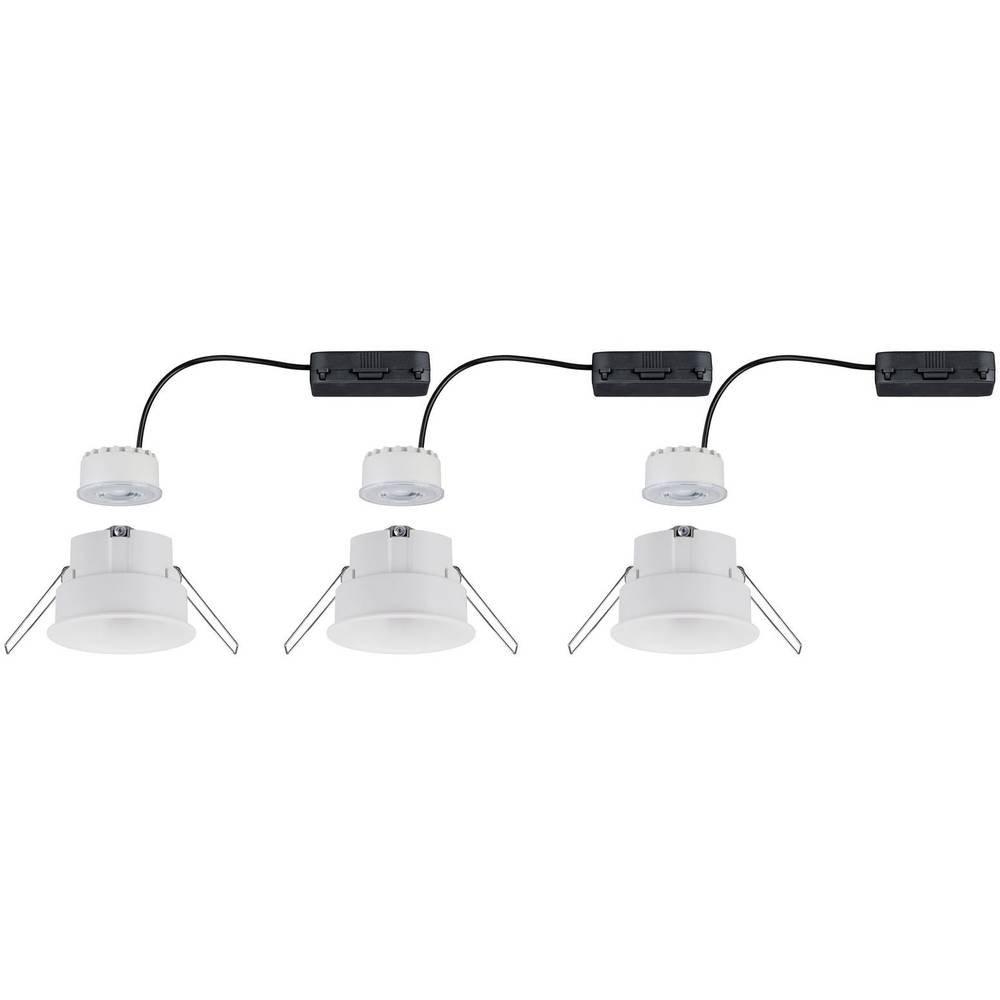 Paulmann Luminaire LED à encastrer Cymbal coin base IP44 77 mm coin 3x6.3W 3x430lm 230V 2700K mat  