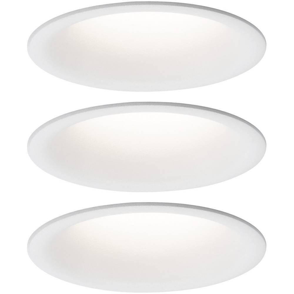 Paulmann Luminaire LED à encastrer Cymbal coin base IP44 77 mm coin 3x6.3W 3x430lm 230V 2700K mat  