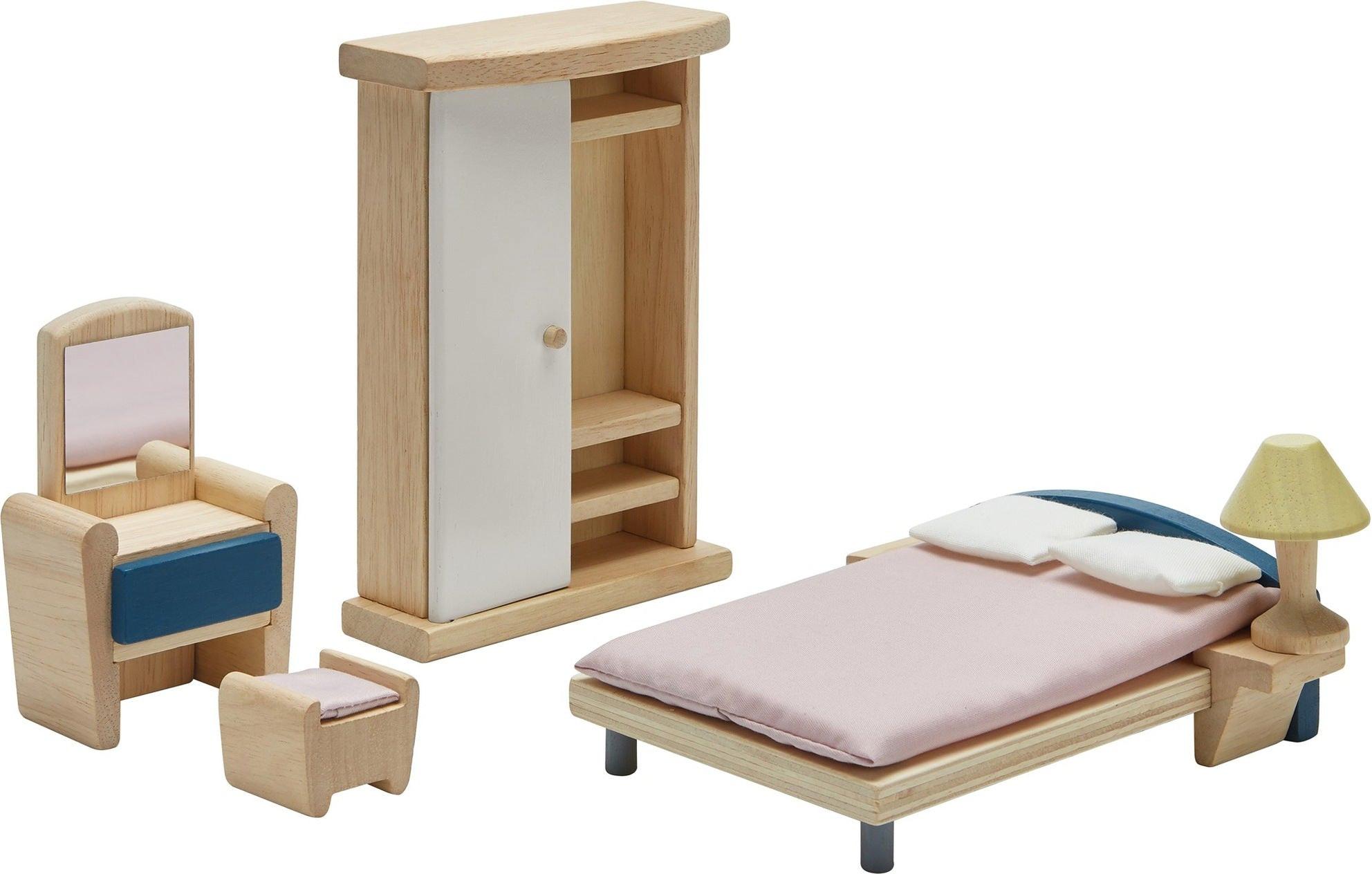 Image of Plan Toys houten meubelset slaapkamer