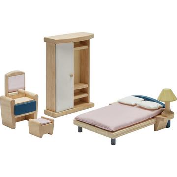 Plan Toys houten meubelset slaapkamer