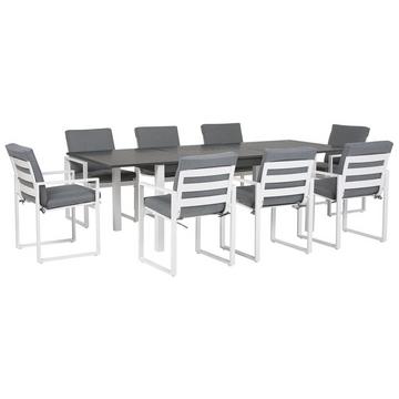 Essgruppe für 8 Personen aus Aluminium Modern PANCOLE