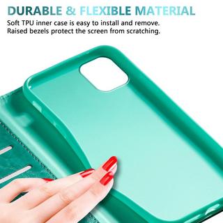 Cadorabo  Housse compatible avec Apple iPhone 11 avec ornements - Coque de protection avec fermeture magnétique, fonction de support et compartiment pour carte 