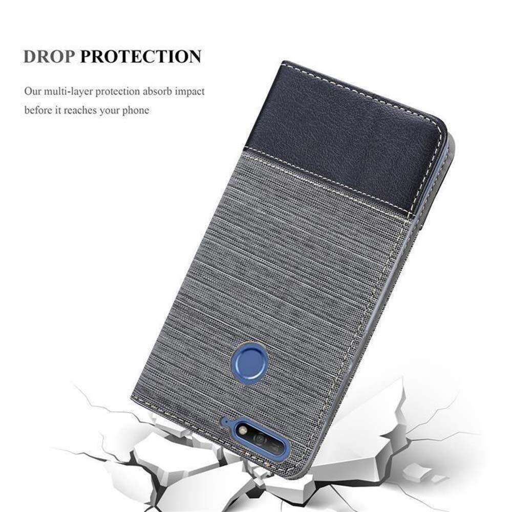 Cadorabo  Housse compatible avec Huawei Y6 PRIME - Coque de protection avec fermeture magnétique, fonction de support et compartiment pour carte 