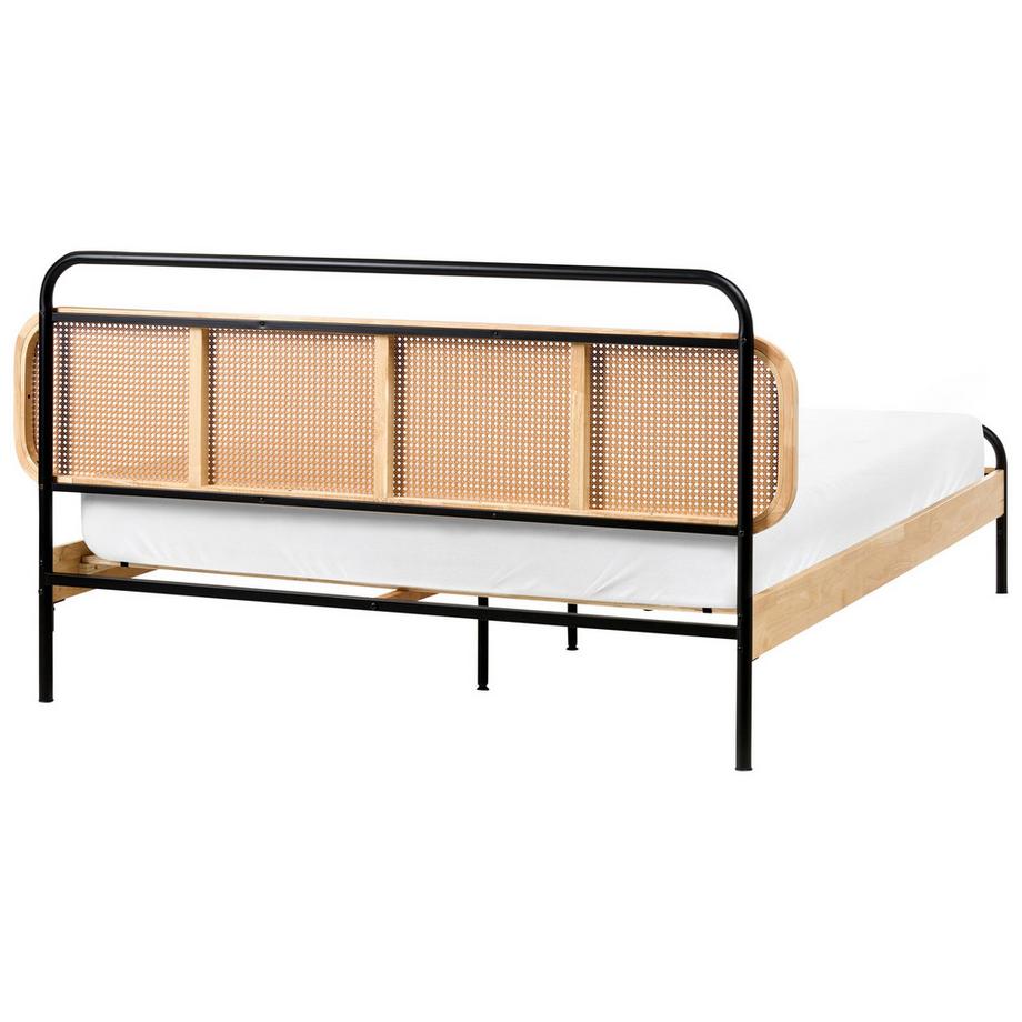 Beliani Letto en Legno di caucciù Boho BOUSSICOURT  