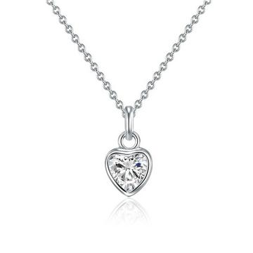 Femme Collier en argent Coeur